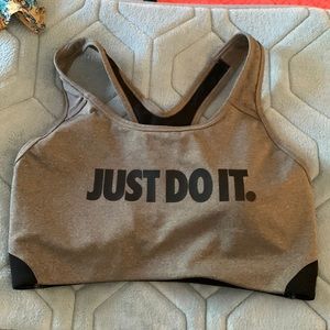 Nike just do it sports bra medium  impact dri fit/quick dry